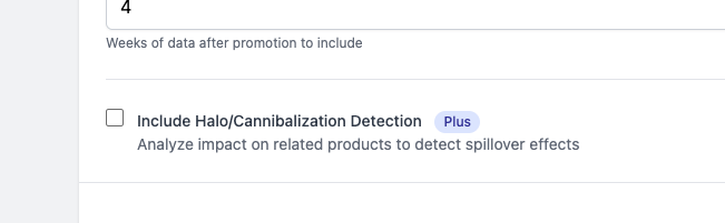 Halo and cannibalization analysis showing spillover detection